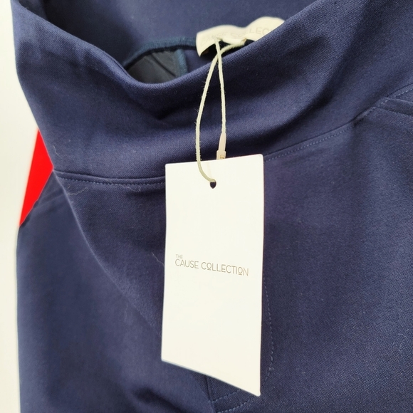 The Cause Collection Navy Red High Waist Pants 6 - Picture 8 of 15